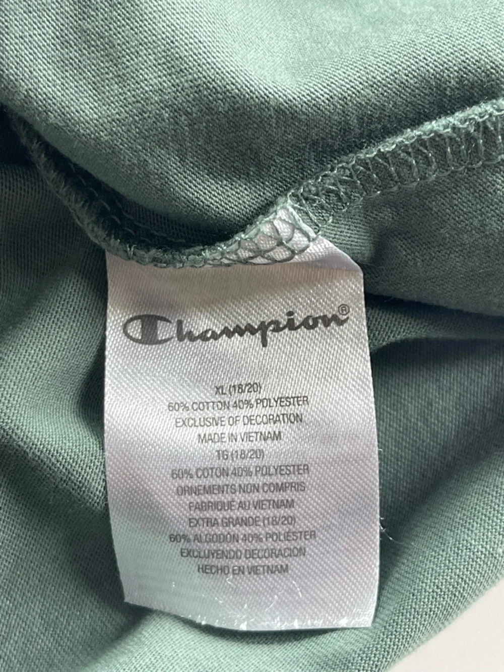 Champion Men's Short Sleeve Crewneck T-Shirt - Sage Green - Picture 7 of 7